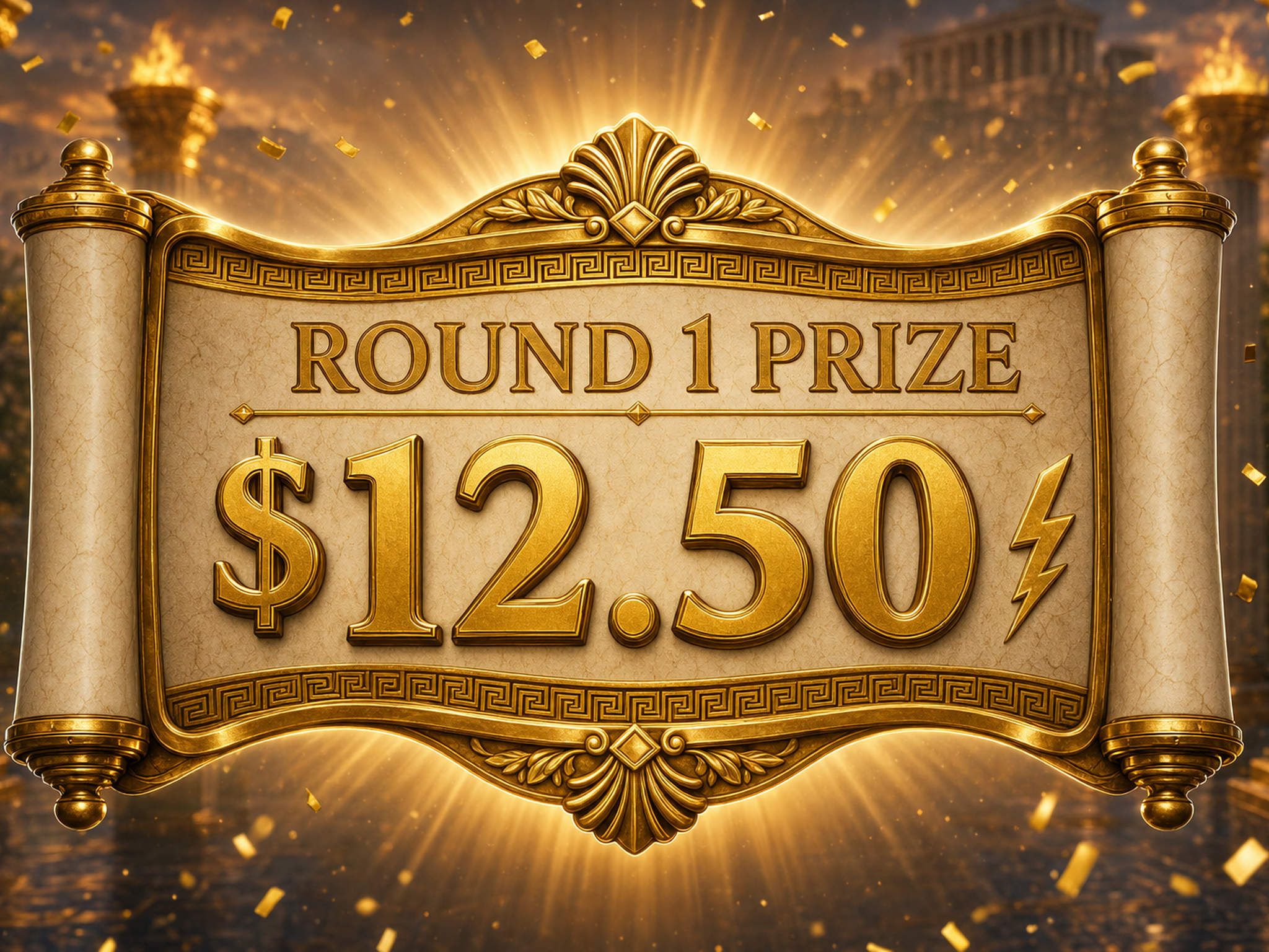 Round 1 prize plate